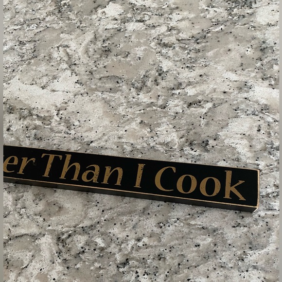 LIKE NEW “I Kiss Better Than I Cook” wooden kitchen decor - Picture 6 of 8